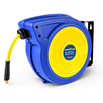 compare product Goodyear Retractable Air Hose Reel with Safety-Speed Control, 3/8