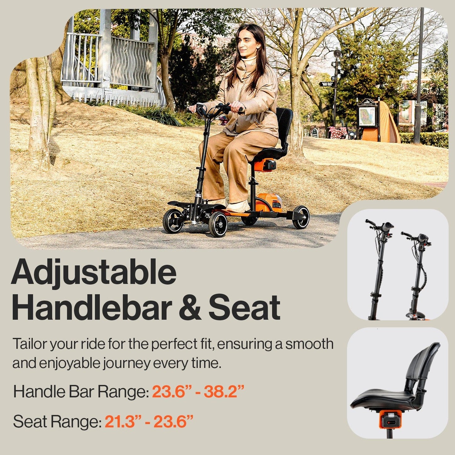 Pre-Owned SuperHandy Passport Pro Mobility Scooter - Foldable Aluminum Frame, 48V Li-Ion Battery, Supports 330lbs