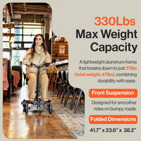 Pre-Owned SuperHandy Passport Pro Mobility Scooter - Foldable Aluminum Frame, 48V Li-Ion Battery, Supports 330lbs