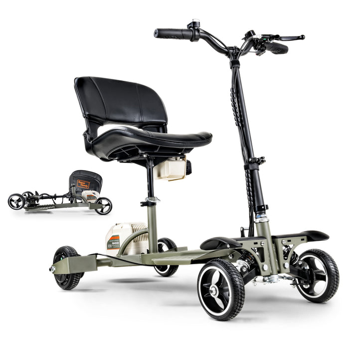 SuperHandy Mobility Scooter 4-Wheel - Foldable & Lightweight, 48V Li-Ion Battery, 330lbs Load