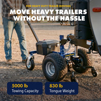 Goodyear 5000 lbs Electric Trailer Dolly - 24V 800W Motor, Adjustable Ball Mount, Commercial 2" Hitch
