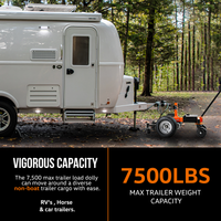 SuperHandy Super Duty Trailer Dolly - Capacidad de remolque de 7,500 lbs y peso de lengüeta de 1,100 lbs, autopropulsado para remolques, botes, caravanas