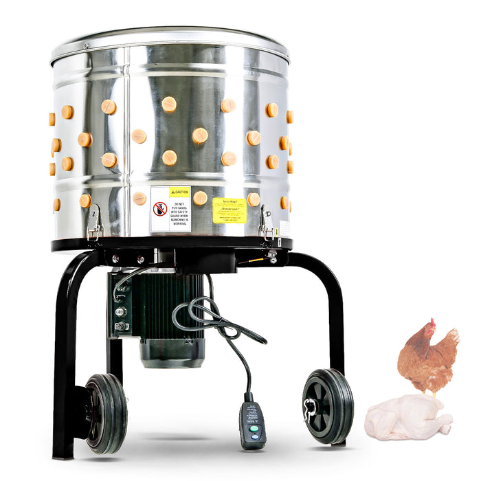 Kitchener Electric Chicken Plucker - Stainless Steel Poultry Processor 120V Corded