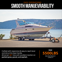 SuperHandy Super Duty Trailer Dolly - Capacidad de remolque de 7,500 lbs y peso de lengüeta de 1,100 lbs, autopropulsado para remolques, botes, caravanas