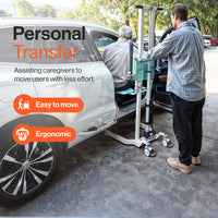 Pre-Owned SuperHandy GoRise TX Transfer Lift 500 lbs Capacity, Portable Floor-to-Stand Assistance