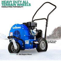Landworks Walk-Behind Leaf Blower - 7HP 212CC Gas Engine 1500 CFM (Blue) Leaf Blower