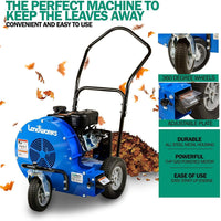 Landworks Walk-Behind Leaf Blower - 7HP 212CC Gas Engine 1500 CFM (Blue) Leaf Blower