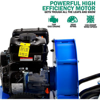 Landworks Walk-Behind Leaf Blower - 7HP 212CC Gas Engine 1500 CFM (Blue) Leaf Blower