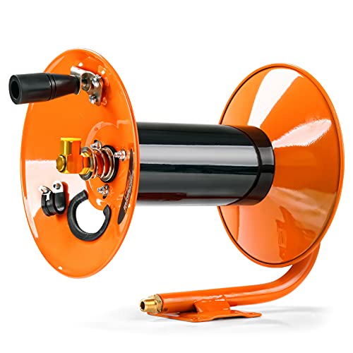 ReelWorks Mountable Retractable Air Hose Reel - 3/8 x 50' Ft, 3