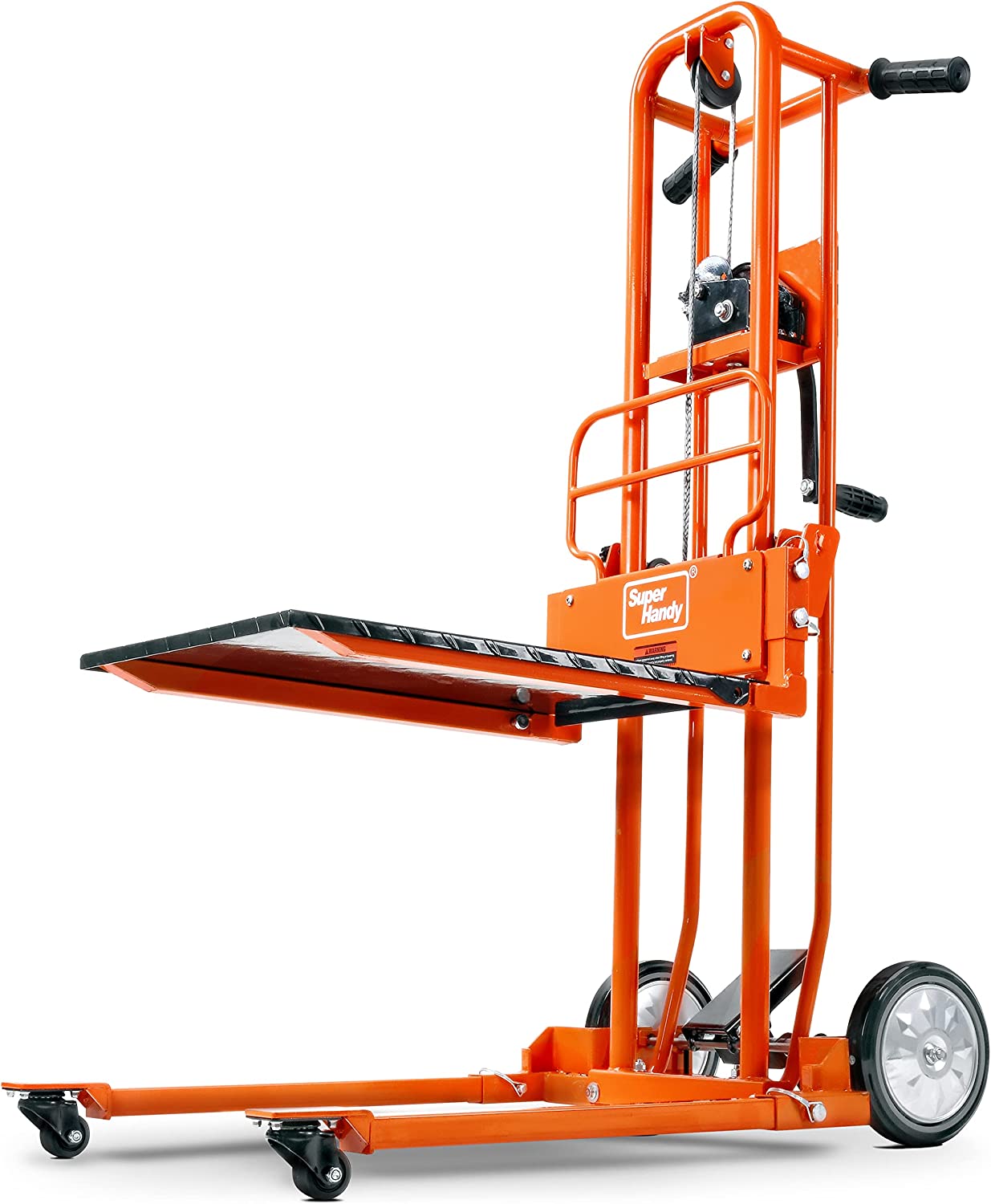 SuperHandy Material Lift / Warehouse Stacker 330Lb 40" Max Lift w/ 8" Wheels, Swivel Castors Material Lift