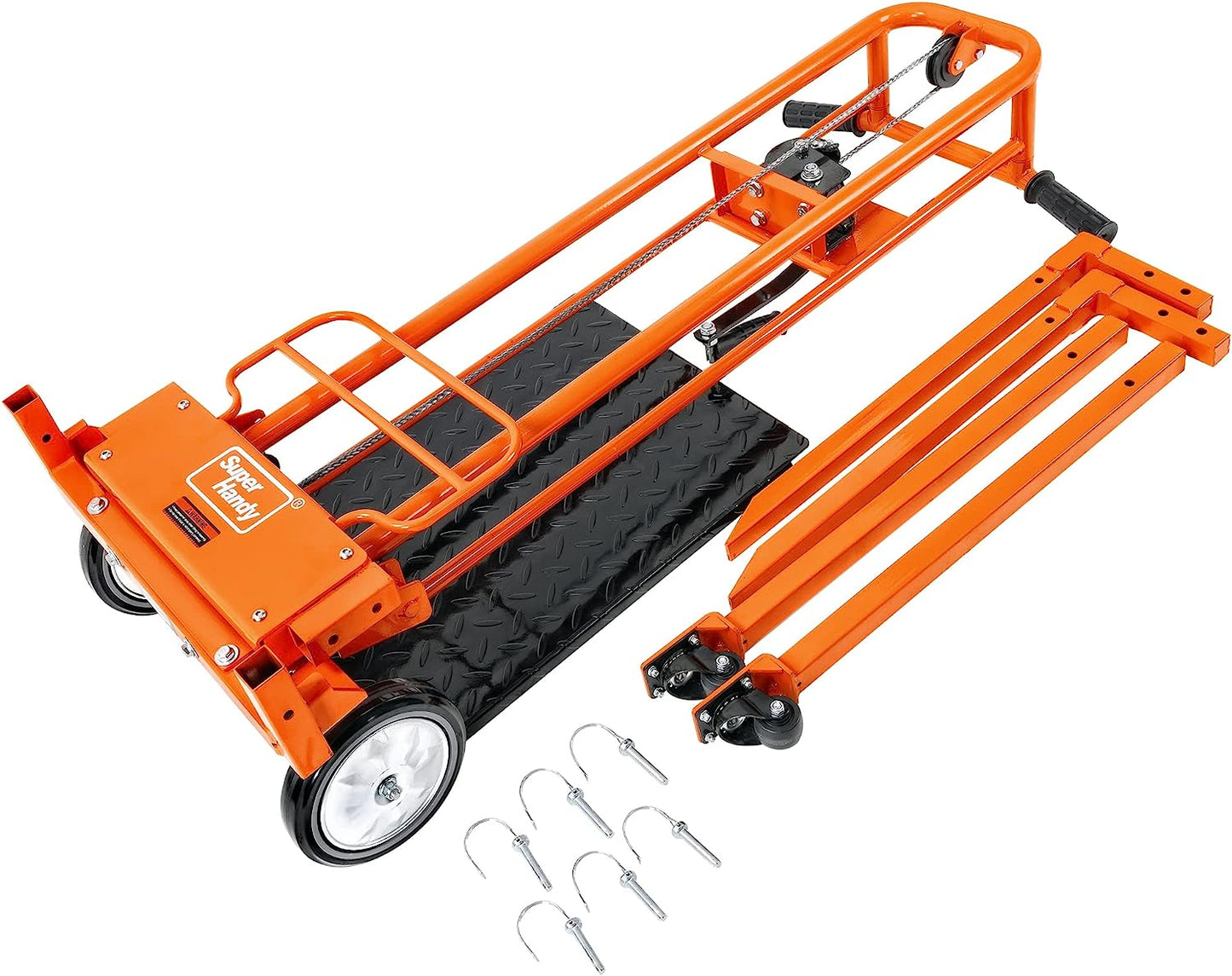 SuperHandy Material Lift / Warehouse Stacker 330Lb 40" Max Lift w/ 8" Wheels, Swivel Castors Material Lift