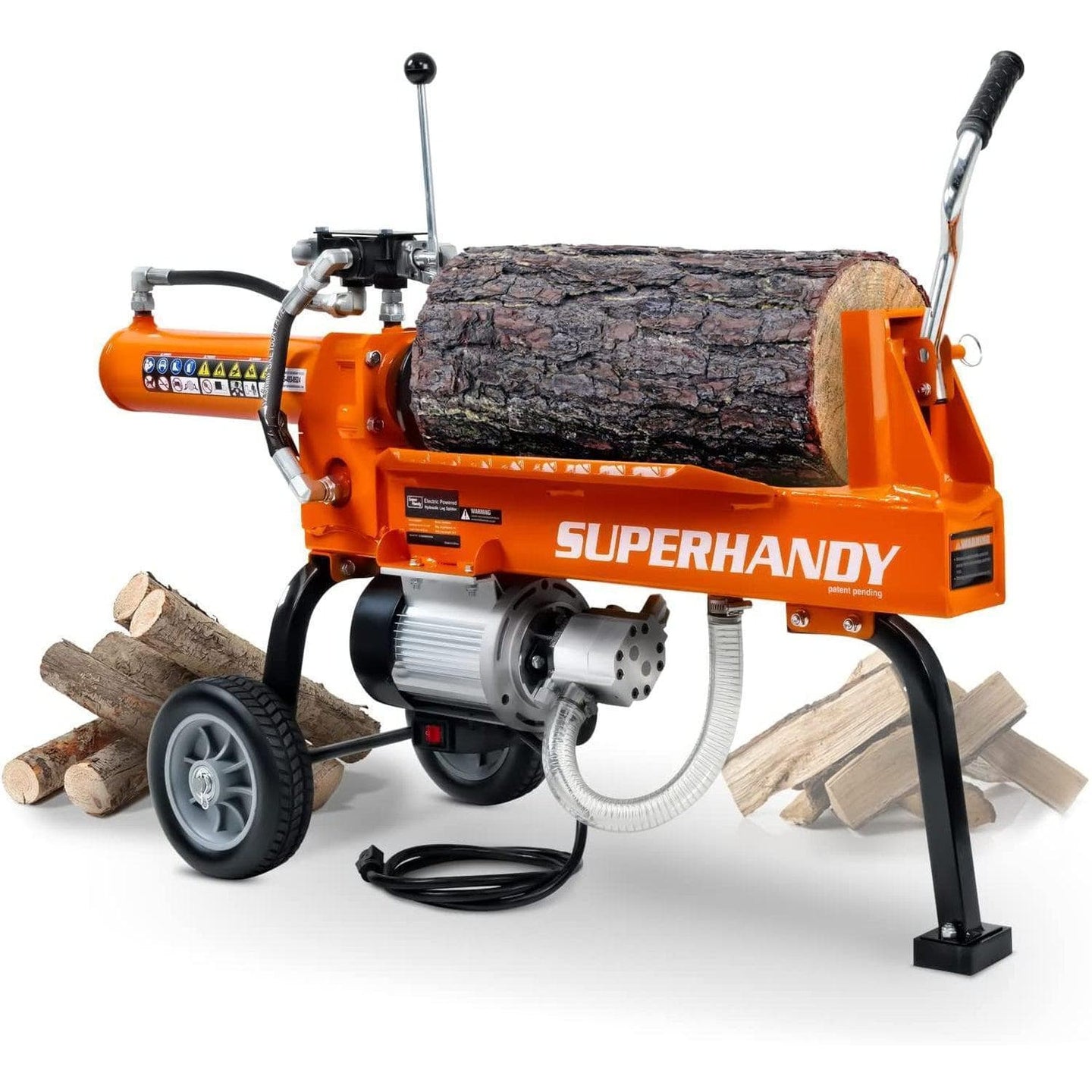 SuperHandy Portable Electric Log Splitter - 120V Corded, 14-Ton Hydraulic System, Max 14" Log Diameter Log Splitter