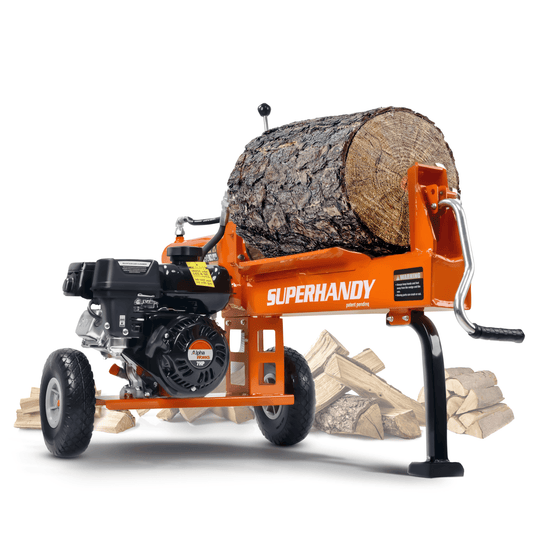 SuperHandy Portable Gas-Powered Log Splitter - 7HP 209CC 20 Ton Hydraulic System 16" Max Wood Diameter (Orange) Log Splitter