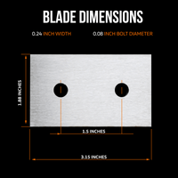 SuperHandy Replacement Blades - for Compact Wood Chipper Models (GUO067 & GUO074) Fits Landworks Compact Wood Chipper (Blades Only) Replacement Blades