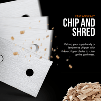 SuperHandy Replacement Blades - for Compact Wood Chipper Models (GUO067 & GUO074) Fits Landworks Compact Wood Chipper (Blades Only) Replacement Blades
