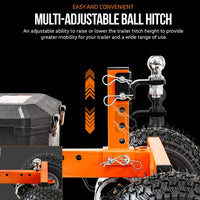 SuperHandy Super Duty Electric Trailer Dolly - 3,600 lbs Towing Capacity & 600 lbs Tongue Weight, Self-Propelled Trailer Mover for Heavy Loads Trailer Dolly