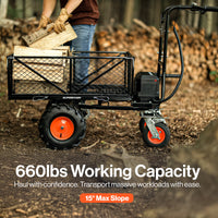 Pre-Owned SuperHandy 48V AGM Electric Utility Cart Heavy-Duty 660 lbs Load, Modular Cargo Bed