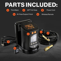Pre-Owned SuperHandy Automatic Tire Inflator with App Control - Digital Gauge, 25FT Hose for Cars, Trucks, ATVs - Air Compressor Required