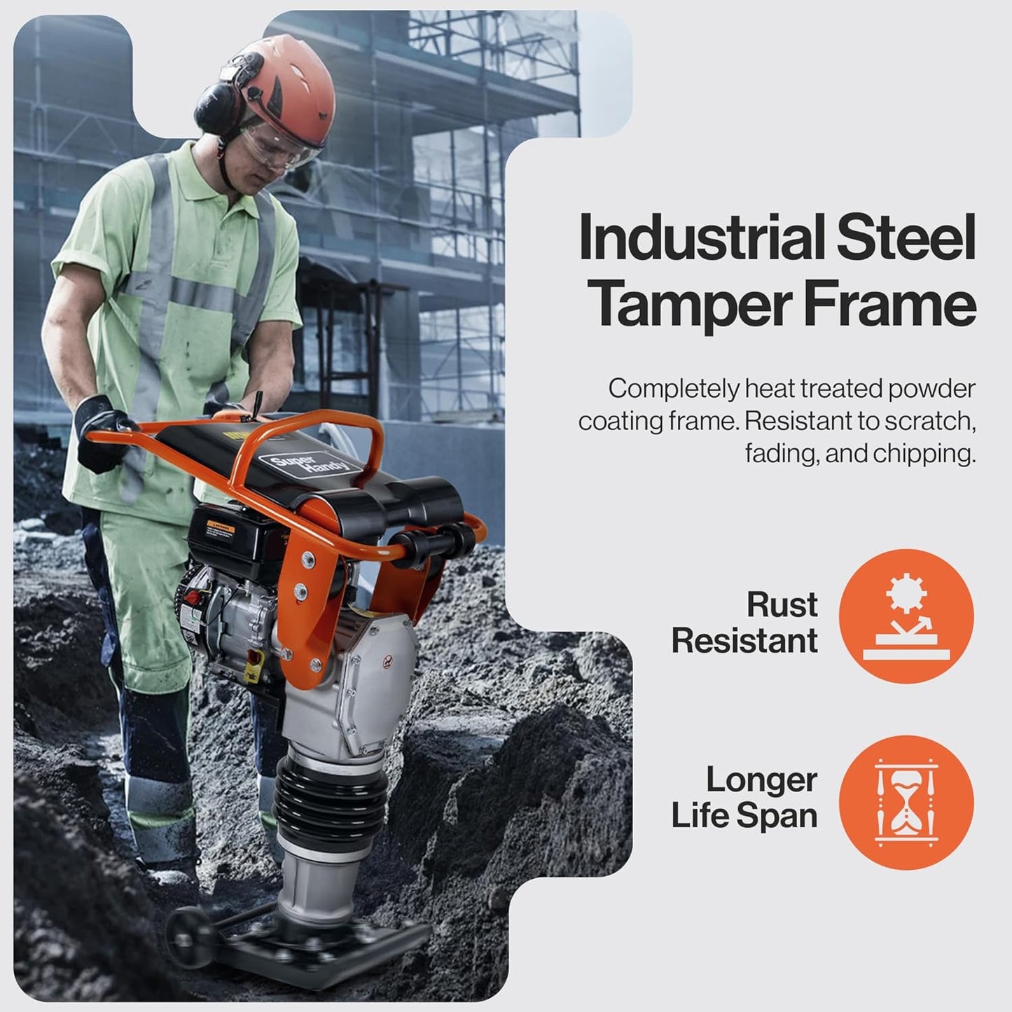 Pre-Owned SuperHandy 209cc 7HP Gas Jumping Jack Tamping Rammer - High Impact for Soil & Concrete