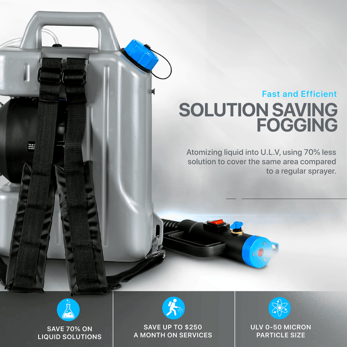 AlphaWorks Electric Backpack ULV Fogger - 48V 2Ah Battery System, 2.6Gal, For Sanitization & Pest Control Fogger