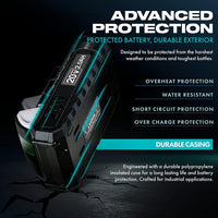 G 20V 2Ah Replacement Battery - For 20V Battery Systems, Hedge Trimmer, Chainsaw, & String Trimmer 20V Battery