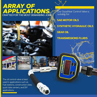 Goodyear Digital Oil Gun - 10GPM, 1/2" NPT Inlet, Flexible Nozzle & Locking Trigger Oil Gun