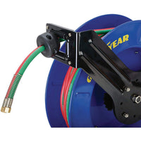 Goodyear Oxy-Acetylene Welding Hose Reel - Twin 1/4" x 50' Ft Hoses, Max 300 PSI, 1/4" MNPT Connections Welding Hose Reel