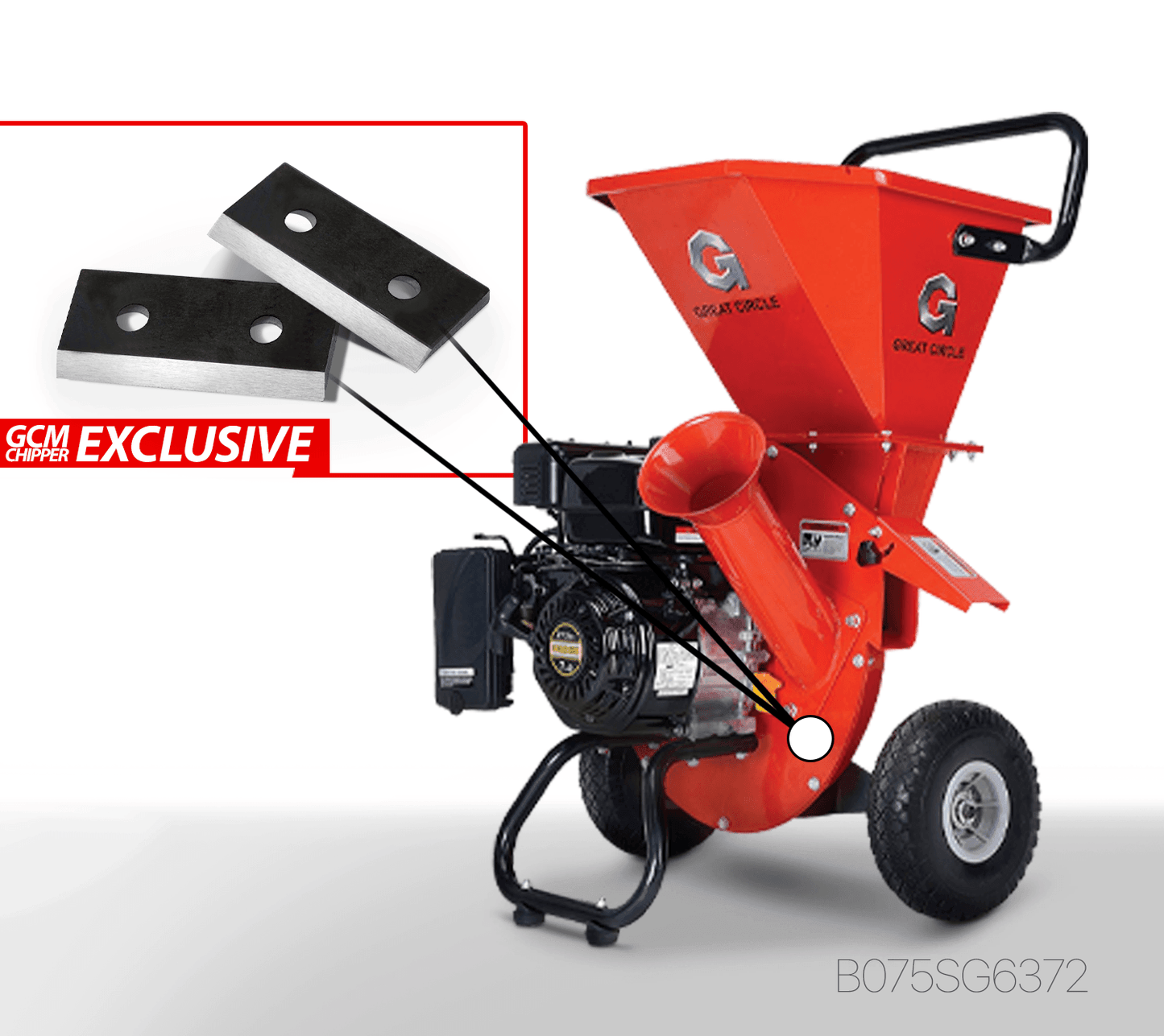 GreatCircleUSA Wood Chipper/Shredder Replacement Blades - For our 3-in-1 Wood Chipper (LCE01) Replacement Blades