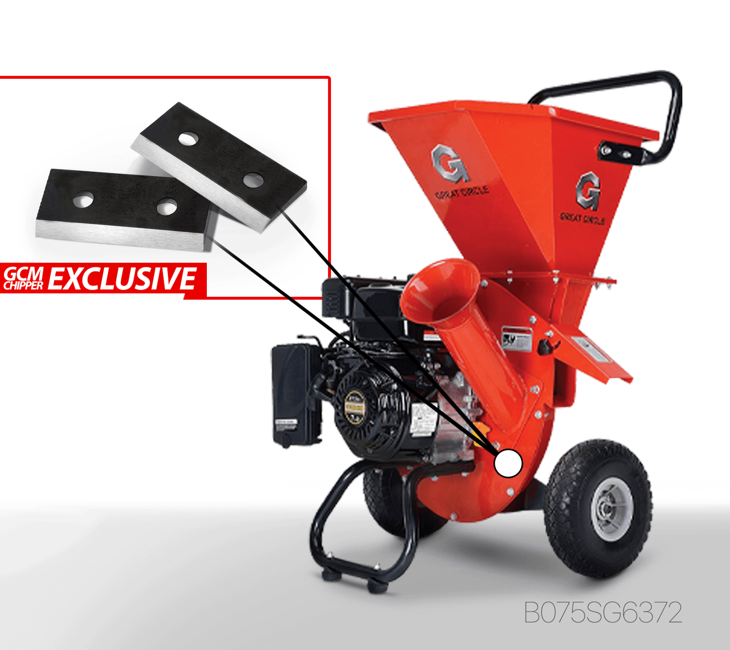 GreatCircleUSA Wood Chipper/Shredder Replacement Blades For our 3in