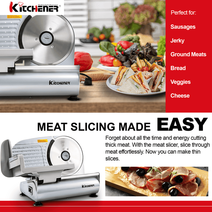 SUPER DEAL Premium Electric Deli Food Meat Slicer, 7.5-inch Stainless Steel  Blade Home Kitchen Meat Food Vegetable Bread Cheese Cutter - Thickness