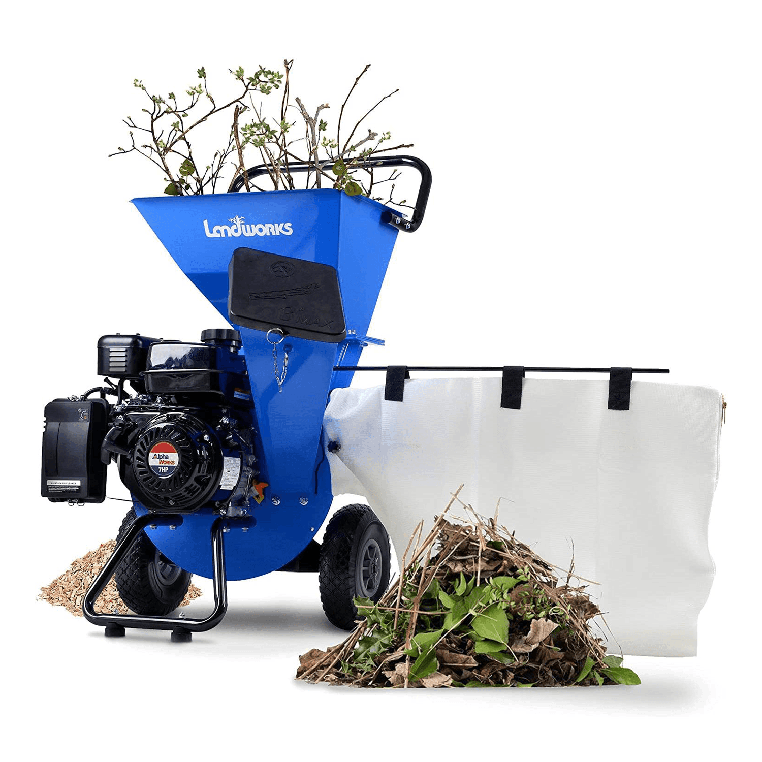 Solid small commercial grinder/shredder for composting and mulch