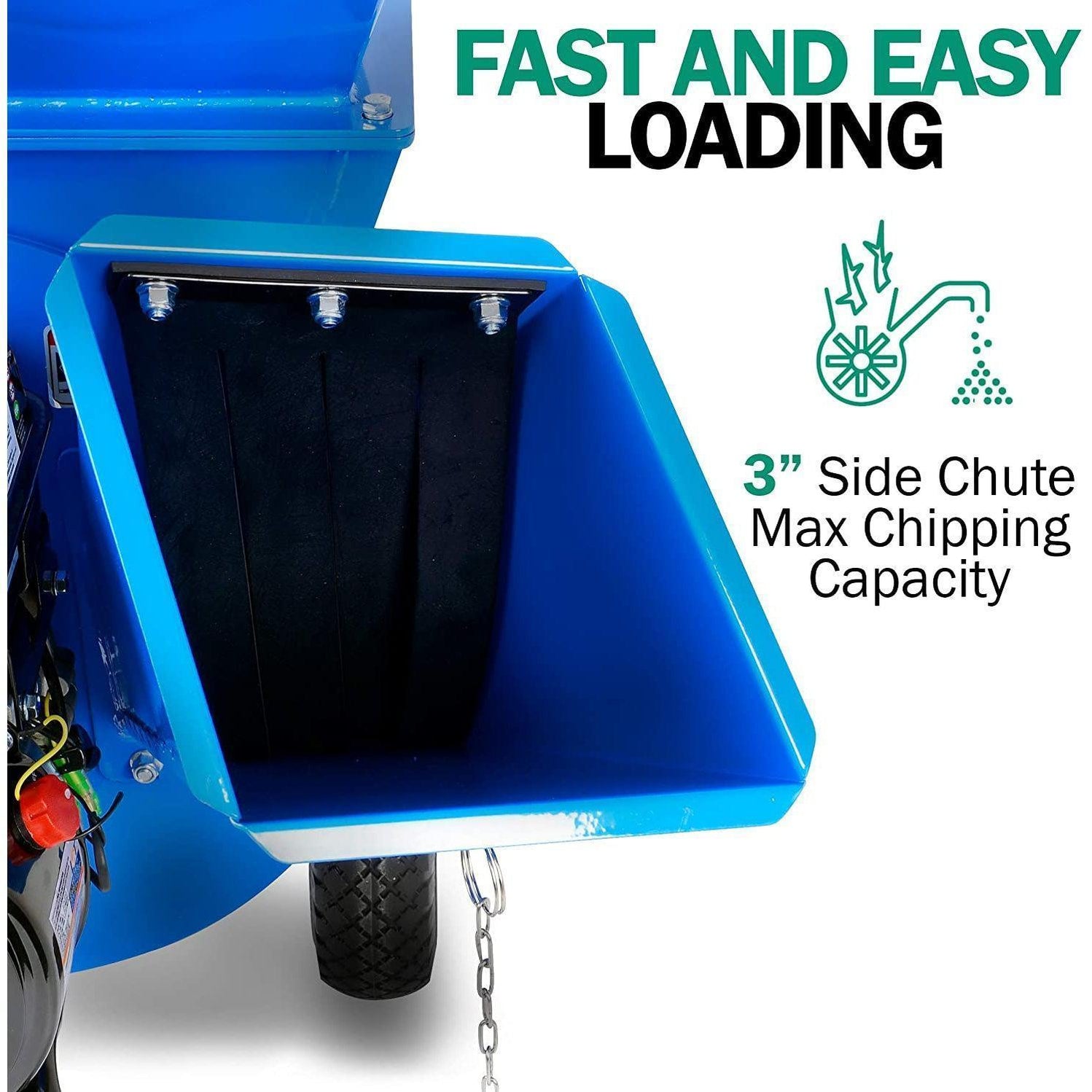 Landworks 3in1 Wood Chipper, Shredder, & Mulcher 7HP Engine 3" Max