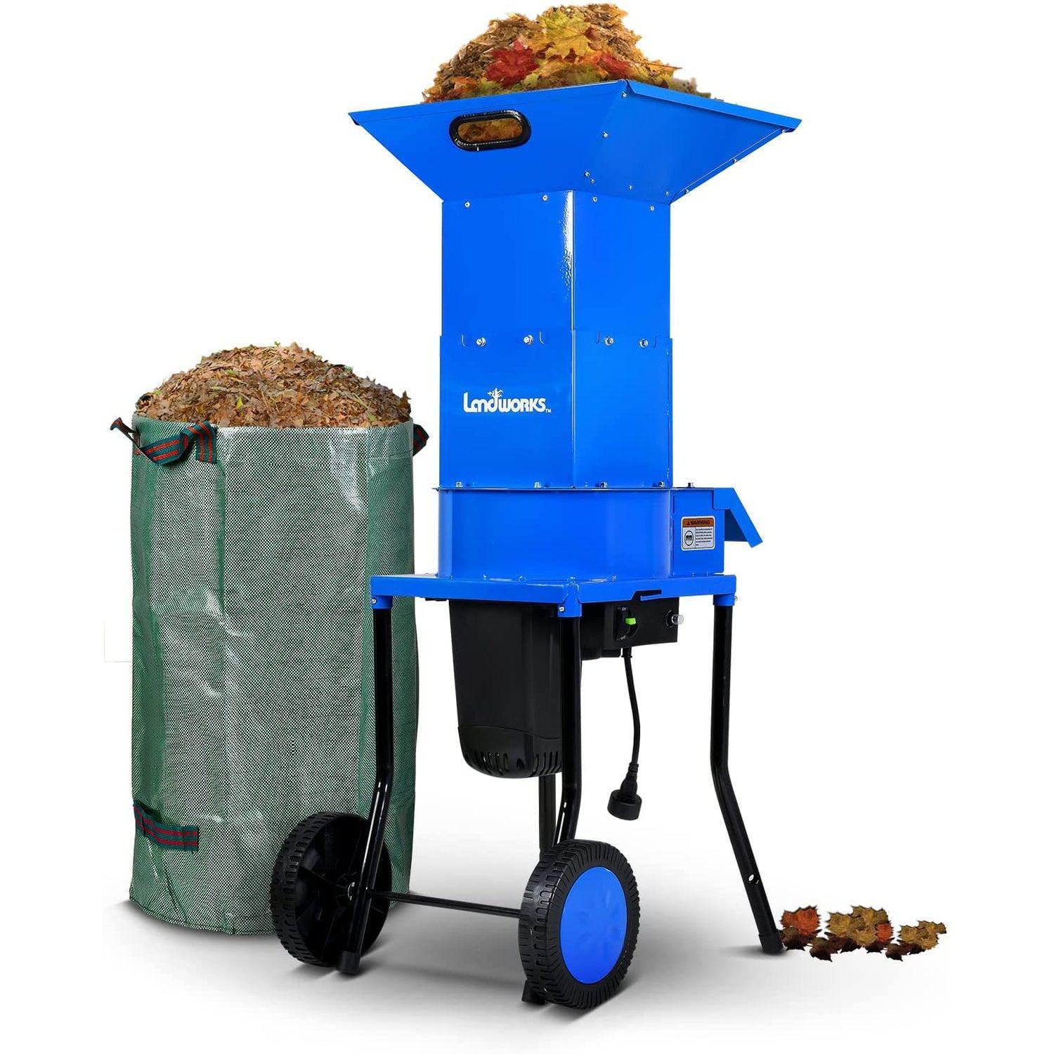 Landworks Heavy Duty Electric Shredder & Mulcher - For Leaves, Wood, &  Debris