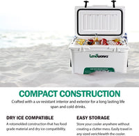 Landworks Rotomolded Ice Cooler (Upgraded)  - 11 Gal, Built-In Bottle Openers, 3-5 Day Ice Retention Cooler