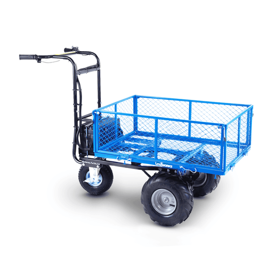 Landworks Self-Propelled Electric Utility Wagon - 48V 7Ah AGM, 500LB Hauling Capacity Utility Wagon