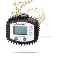 Lubeworks Digital Oil Flow Meter - 1/2" NPT Inlet, +/- 0.5% Accuracy Oil Flow Meter