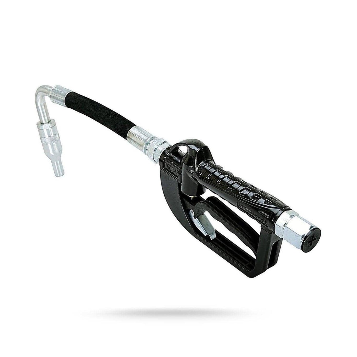 Lubeworks Oil Gun - 10GPM, 1/2" NPT Inlet, Flexible Nozzle & Locking Trigger Oil Gun