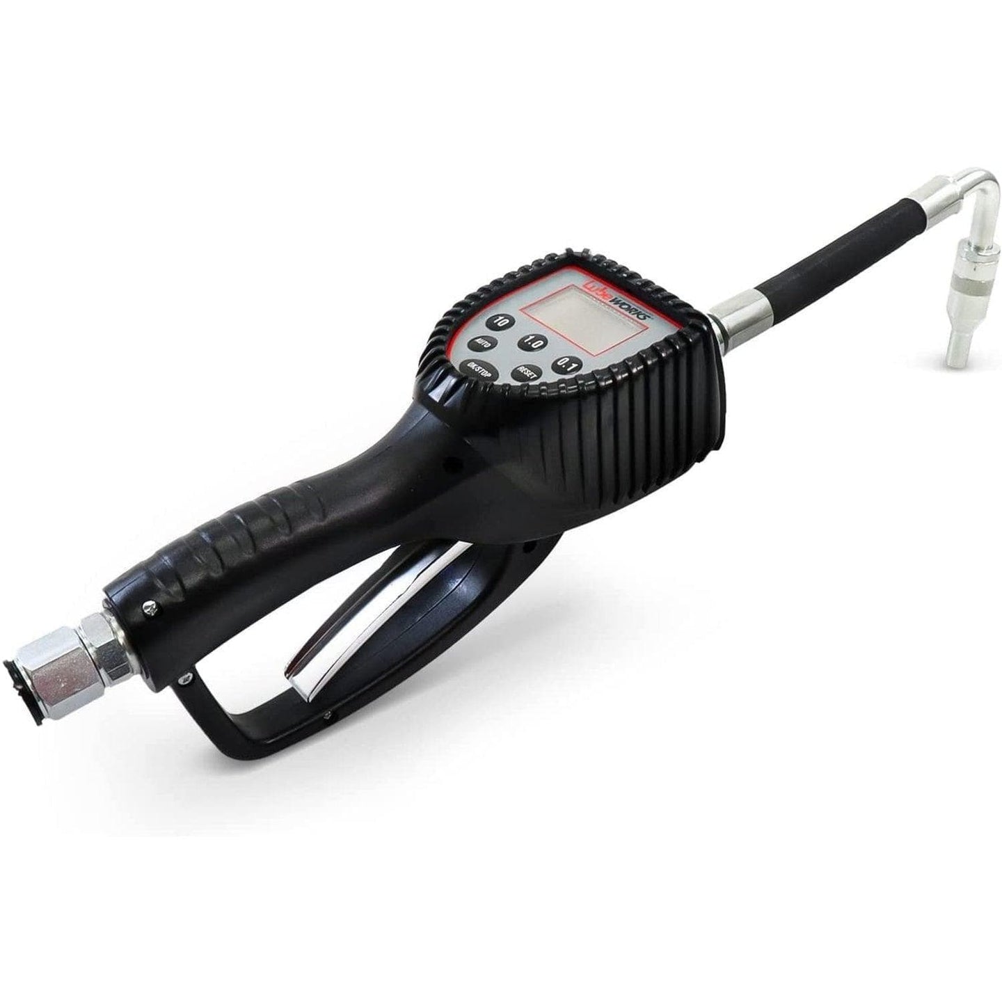 Lubeworks Oil Gun - 10GPM, 1/2" NPT Inlet, Flexible Nozzle & Locking Trigger Oil Gun