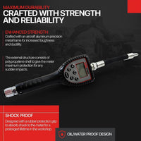 Lubeworks Oil Gun - 10GPM, 1/2" NPT Inlet, Flexible Nozzle & Locking Trigger Oil Gun