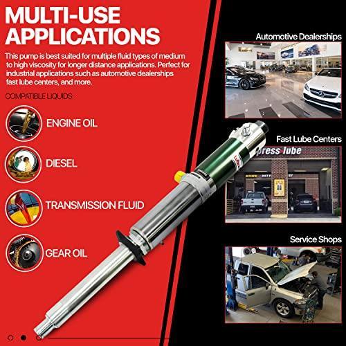 Lubeworks Oil Transfer Drum Pump Double Action 5:1 Fast Flow Rate 6.6GPM / 25LPM for SAE240 Oil/Fluids Oil Pump
