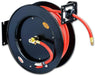 ReelWorks Industrial Retractable Air Hose Reel - 3/8" x  50'FT, 1/4" MNPT Connections, Single Arm Air Hose Reel