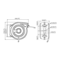ReelWorks Mountable Retractable Air Hose Reel - 3/8" x  50'FT, 3' Ft Lead-In Hose, 1/4" NPT Connections Air Hose Reel