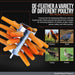 SuperHandy Chicken Plucker Drill Attachment - 3/8" Shank, 21 Fingers, Fits Standard Drill/Impacts Chicken Plucker