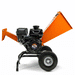 SuperHandy Compact Wood Chipper - 7HP Gas Engine, Adjustable Exit Chute, 3" Max Branch Diameter (Orange) Wood Chipper