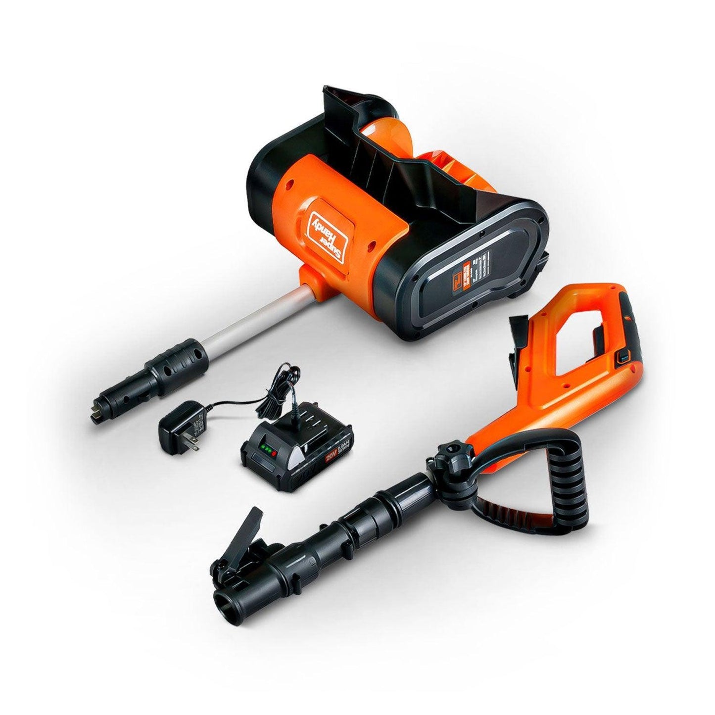 SuperHandy Electric Snow Thrower/Blower Shovel - 20V 2Ah Cordless Battery System (Orange) Snow Thrower