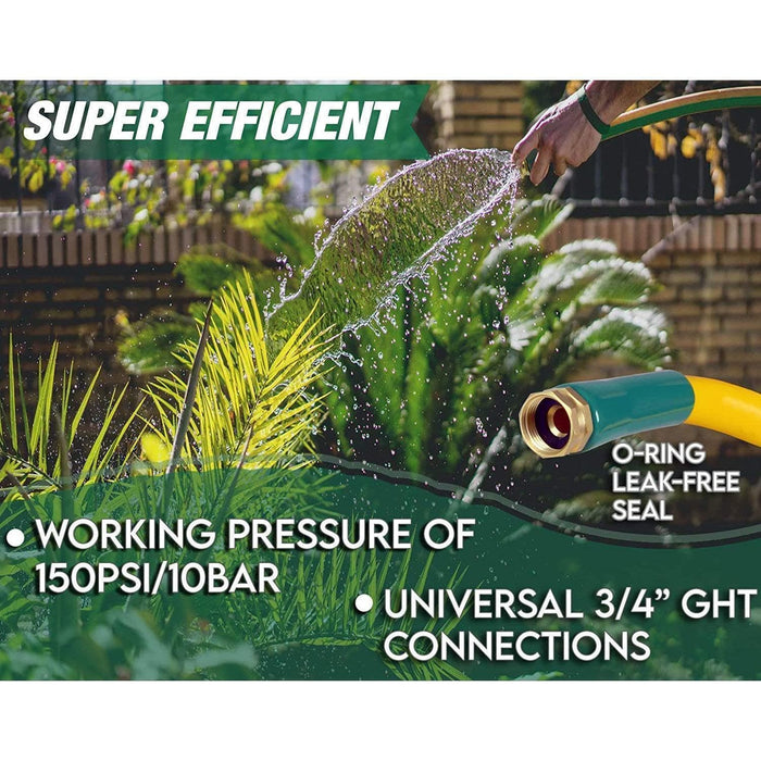 SuperHandy Garden Water Hose -  5/8"  x  75' Ft, Kink-Resistant, 3/4" Threaded Fittings Water Hose
