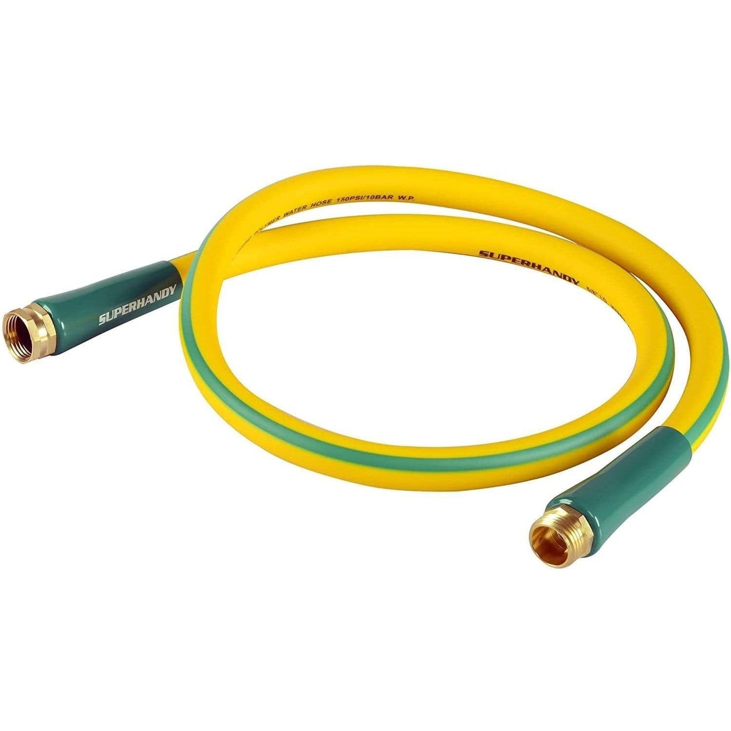 SuperHandy Garden Water Lead-In Hose - 5/8"  x  3' Ft,  3/4" Threaded Fittings Water Hose