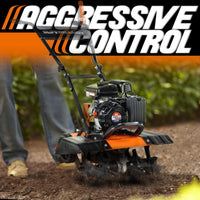 SuperHandy Heavy Duty Garden Tiller - 2.5HP Gas Engine, Adjustable Tines, 21" Tilling Width Tiller
