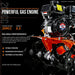 SuperHandy Heavy Duty Garden Tiller - 7HP Gas Engine, Adjustable Tines, 27" Tilling Width Tiller