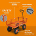 SuperHandy Heavy Duty Utility Wagon 400LB Capacity - For Hauling Wood, Tools, & Materials (Orange) Utility Wagon